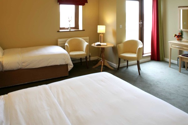 An image labelled Double and Single Seaview Room