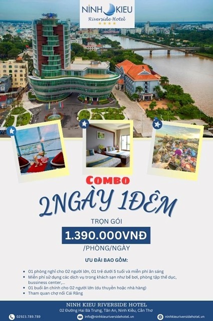 Combo nghỉ dưỡng Ninh Kiều Riverside