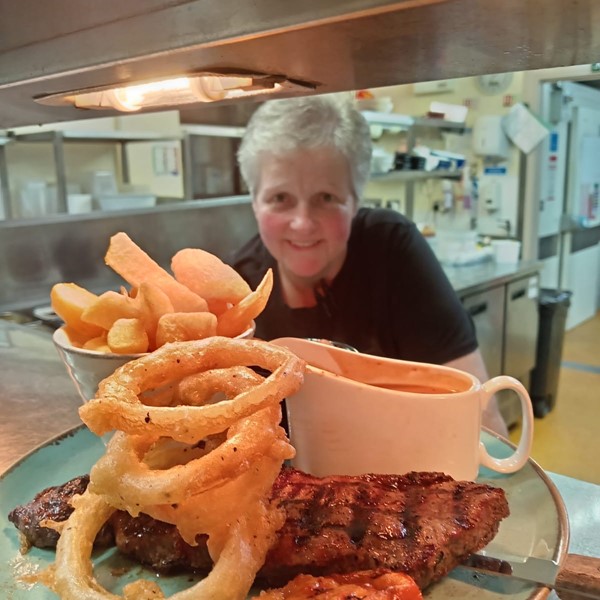 An image labelled Friday Steak Night Special 1 B&B With a Bottle of Wine £149 for 2 People