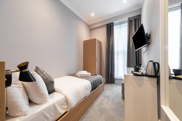 An image labelled Single With Balcony Room