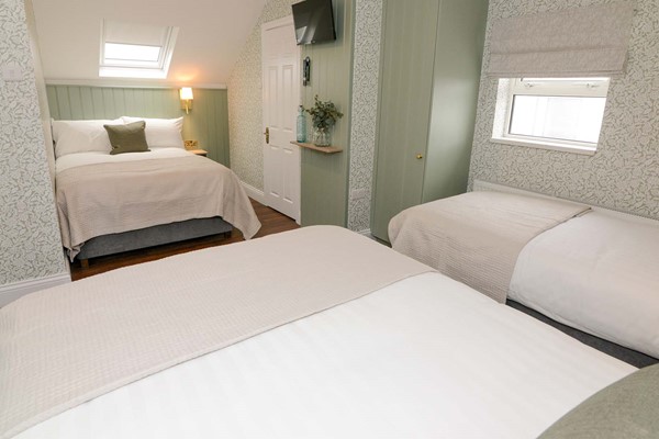 An image labelled Deluxe Double and 2 Singles Room