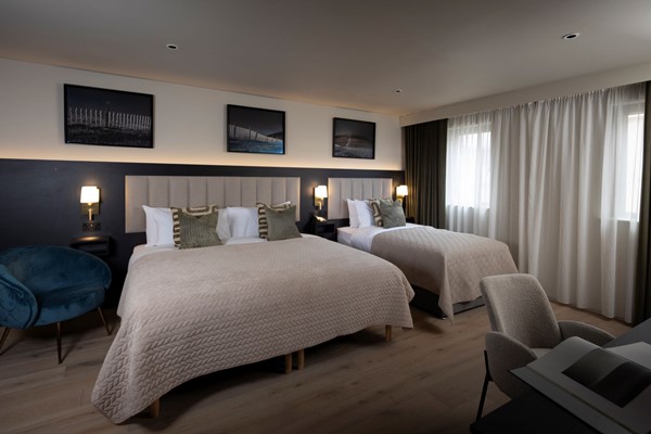 An image labelled Double and Single Deluxe Family Room
